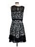 Ann Taylor 100% Polyester Paisley Black Cocktail Dress Size 12 - photo 2