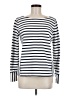 Banana Republic 100% Cotton Stripes White Pullover Sweater Size M - photo 1