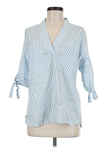 Calvin Klein 3/4 Sleeve Button-Down Shirt (view 1)