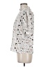 THML 100% Polyester Print Ivory Short Sleeve Blouse Size M - photo 5