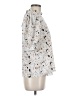 THML 100% Polyester Print Ivory Short Sleeve Blouse Size M - photo 4