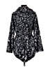 White House Black Market 100% Polyester Print Blue Black Raincoat Size M - photo 2