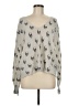 Skull Cashmere Print Silver Pullover Sweater Size M - photo 1