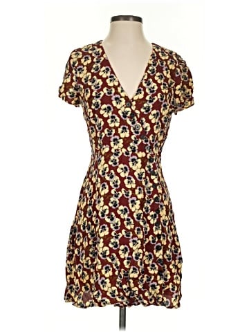 Madewell Button-Wrap Dress in Viola Floral (view 1)