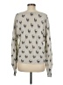 Skull Cashmere Print Silver Pullover Sweater Size M - photo 2