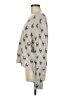 Skull Cashmere Print Silver Pullover Sweater Size M - photo 5