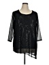 JM Collection Black 3/4 Sleeve Blouse Size XL - photo 1