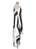 Laundry by Shelli Segal 100% Polyester Stripes Ivory Casual Dress Size 12 - photo 4