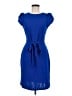 Shein Solid Blue Casual Dress Size 6 - photo 1