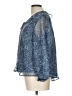Lucky Brand Blue 3/4 Sleeve Blouse Size L - photo 5