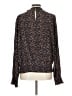 THML 100% Polyester Brown Long Sleeve Blouse Size L - photo 2