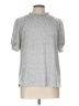 Adrianna Papell Silver Short Sleeve Blouse Size L - photo 1