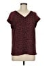 Fortune + Ivy 100% Polyester Animal Print Burgundy Short Sleeve Blouse Size M - photo 1