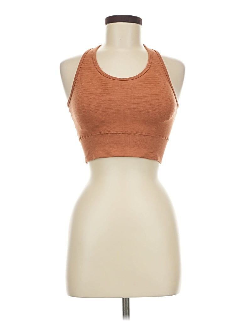 Pre-owned Alphalete Athletics Tank Top Orange Halter Neckline Tops