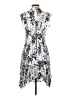 ALLSAINTS 100% Viscose Graphic Silver Cocktail Dress Size 2 - photo 2