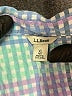 L.L.Bean 100% Cotton Houndstooth Blue Short Sleeve Button-Down Shirt Size XL - photo 7