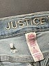 Justice 100% Polyester Polka Dots Blue Jeans Size 8 - photo 3
