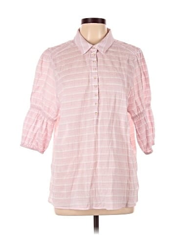 Pilcro 3/4 Sleeve Button-Down Shirt (view 1)