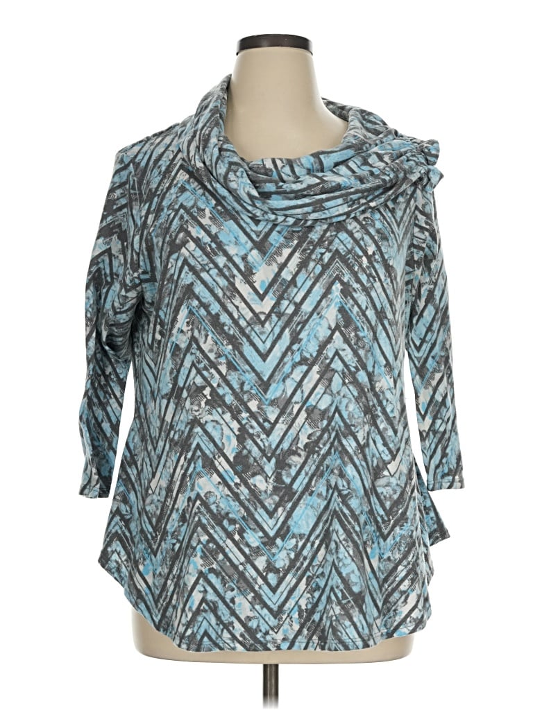 Pre-owned Ruby Rd. 3/4 Sleeve Blouse In Teal