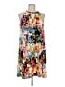 Peach Love 100% Polyester Print Multi Color White Casual Dress Size M - photo 1