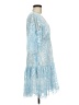 Boston Proper 100% Polyester Blue Cocktail Dress Size 8 - photo 4