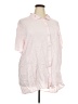 Hot Topic 100% Rayon Solid Pink Short Sleeve Blouse Size 4X (4) - photo 1