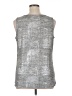 Susan Graver Metallic Silver Sleeveless T-Shirt Size 1X - photo 2