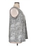 Susan Graver Metallic Silver Sleeveless T-Shirt Size 1X - photo 4