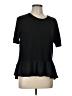 Ann Taylor LOFT Black Short Sleeve Top Size L - photo 1