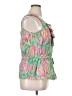 ECI 100% Cotton Print Green Sleeveless Blouse Size 14 - photo 4