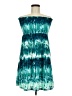 Pink Rose Tie-dye Teal Cocktail Dress Size M - photo 1