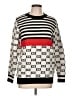 Unbranded Checkered-gingham Red Pullover Sweater Size L - photo 1