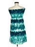 Pink Rose Tie-dye Teal Cocktail Dress Size M - photo 2