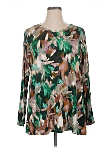 LOGO by Lori Goldstein Long Sleeve Blouse (view 1)