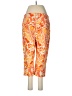 Chico's Print Orange Active Pants Size Med (1) - photo 2
