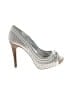 Not Rated Polka Dots Gray Heels Size 10 - photo 1