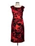 Connected Apparel Print Red Cocktail Dress Size 10 - photo 1