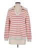 Talbots 100% Cotton Stripes Pink Pullover Sweater Size M (petite) - photo 1
