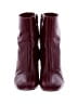 Zara 100% Leather Burgundy Ankle Boots Size EU 40 - photo 2