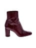 Zara 100% Leather Burgundy Ankle Boots Size EU 40 - photo 1