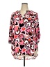 Cato 100% Polyester Hearts Pink 3/4 Sleeve Blouse Size 18 - 20 - photo 1