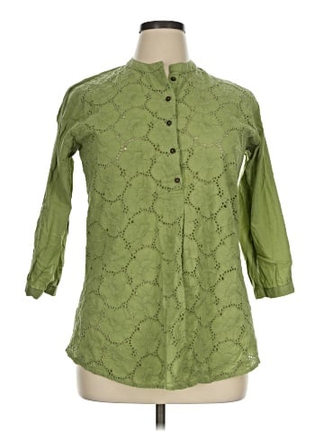 Utsa 3/4 Sleeve Button-Down Shirt (view 1)