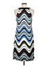 ECI 100% Silk Graphic Blue Casual Dress Size 8 - photo 2