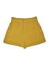 Peach Solid Yellow Shorts Size L - photo 2