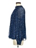 Halogen 100% Polyester Blue Long Sleeve Blouse Size M - photo 5