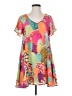 Judith March 100% Polyester Print Orange Casual Dress Size S - photo 1