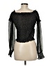 Lucy Paris 100% Polyester Black Long Sleeve Blouse Size M - photo 2