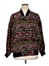 August Silk 100% Cashwool Print Black Fleece Size 1X - photo 1