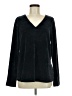 J.Jill 100% Polyester Black Long Sleeve Top Size M (tall) - photo 1