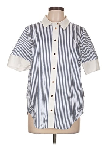 Universal Standard Short Sleeve Button-Down Shirt (view 1)